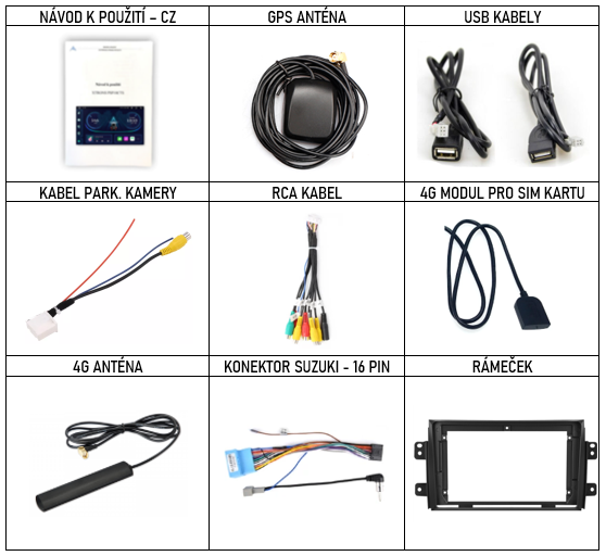 CZ příslušenství pro autorádio Xtrons IQP pro Suzuki SX4 s carplay a androidauto - evtech.cz2